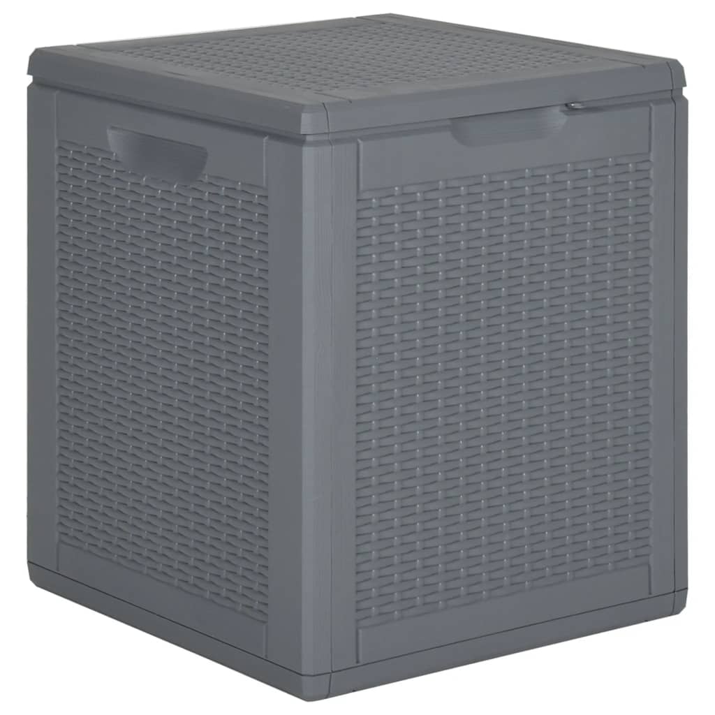 Garden Storage Box Grey PP Rattan 90 L - Merkel Designers