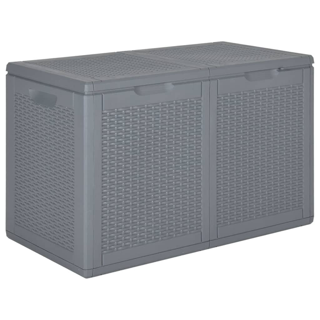 Garden Storage Box Grey PP Rattan 180 L - Millennium Furniture