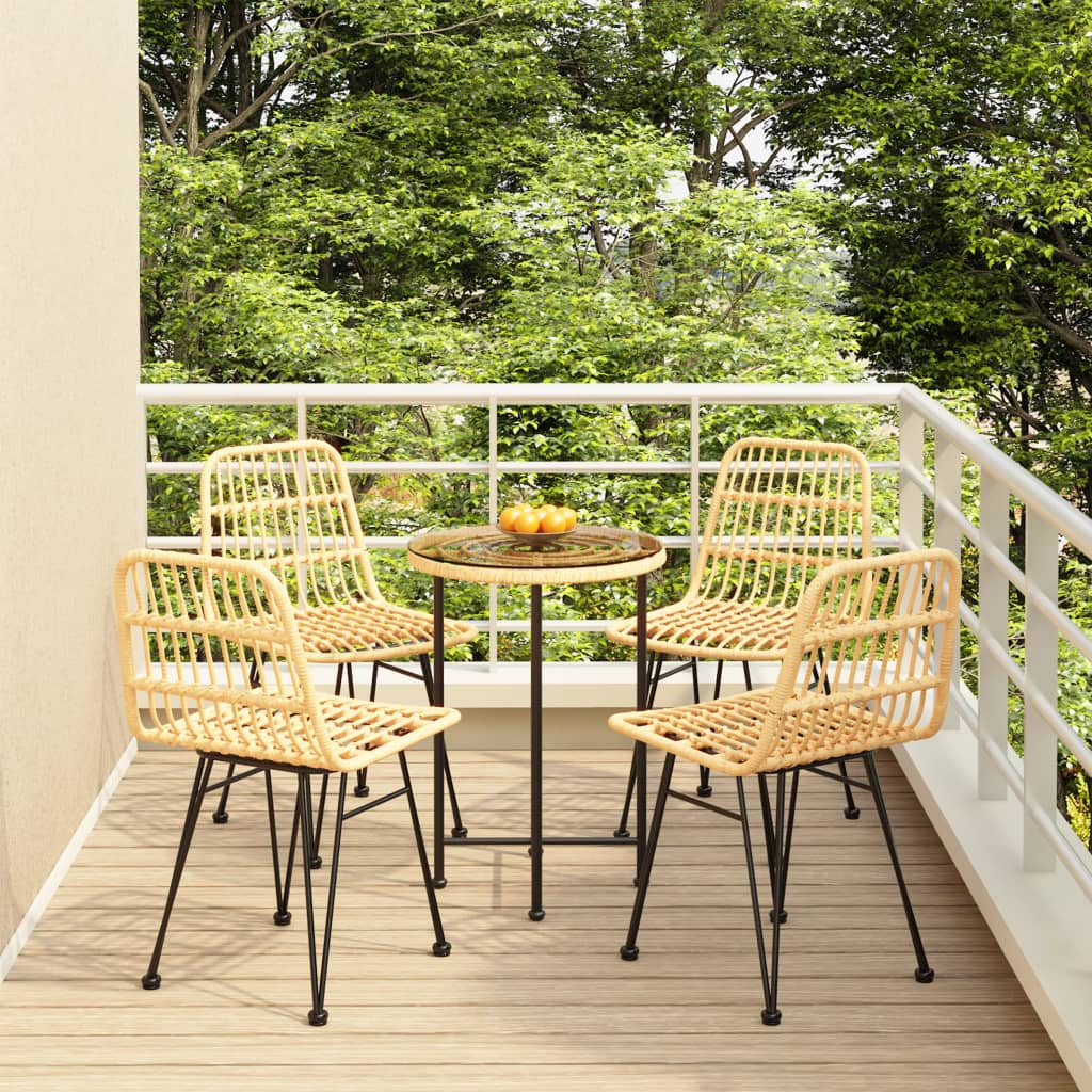 5 Piece Garden Dining Set Poly Rattan - Style and Chic