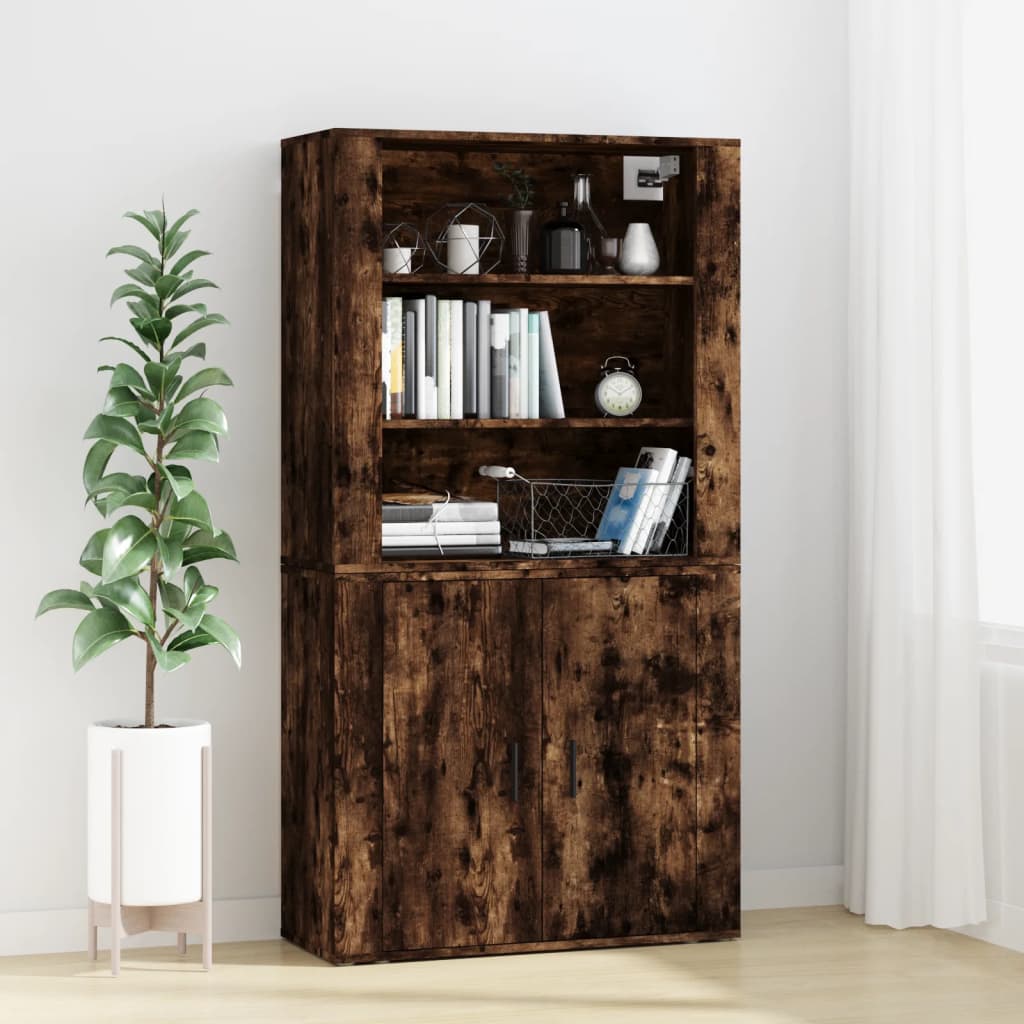 Highboard Smoked Oak Engineered Wood - The Home Maker
