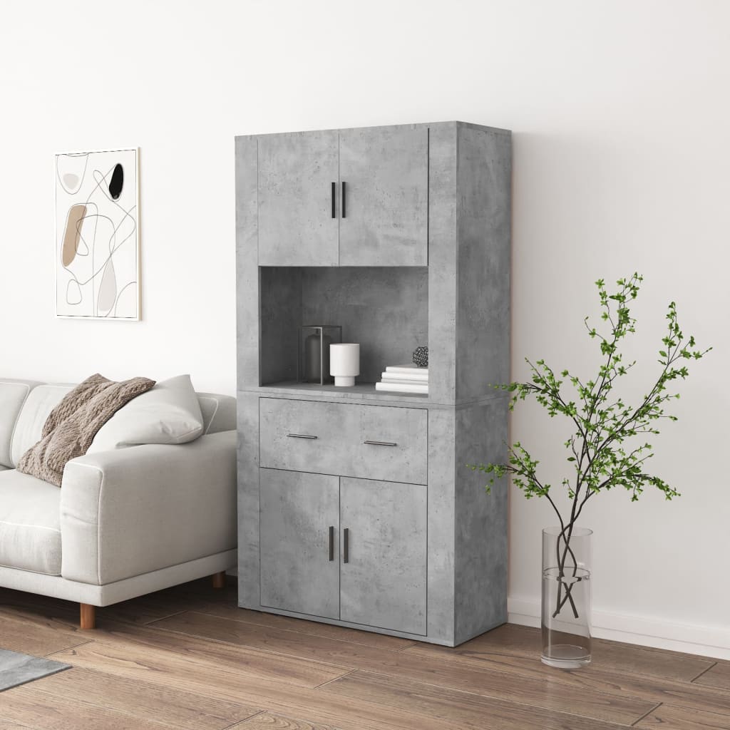 Highboard Concrete Grey Engineered Wood - Merlin Deals