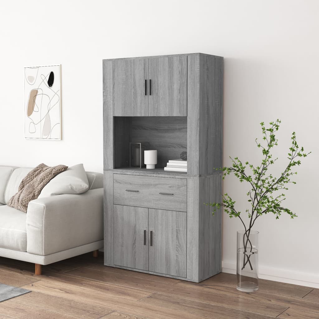 Highboard Grey Sonoma Engineered Wood - Discount Dealers