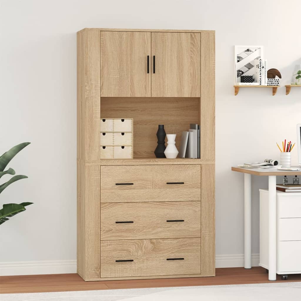 Highboard Sonoma Oak Engineered Wood - Merlin Deals