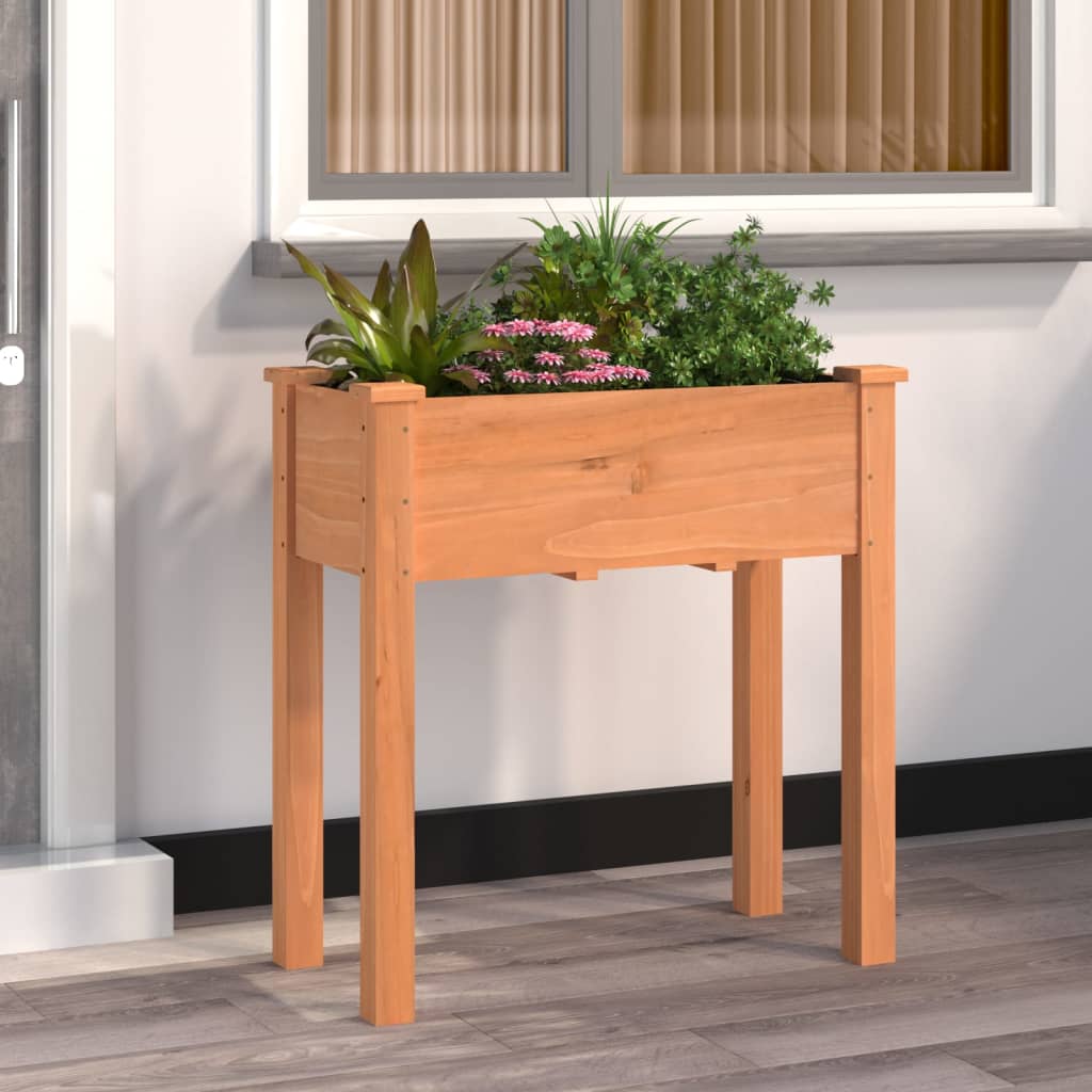 Planter with Liner Brown 71x37x76 cm Solid Wood Fir - Tyrell & Tyrell