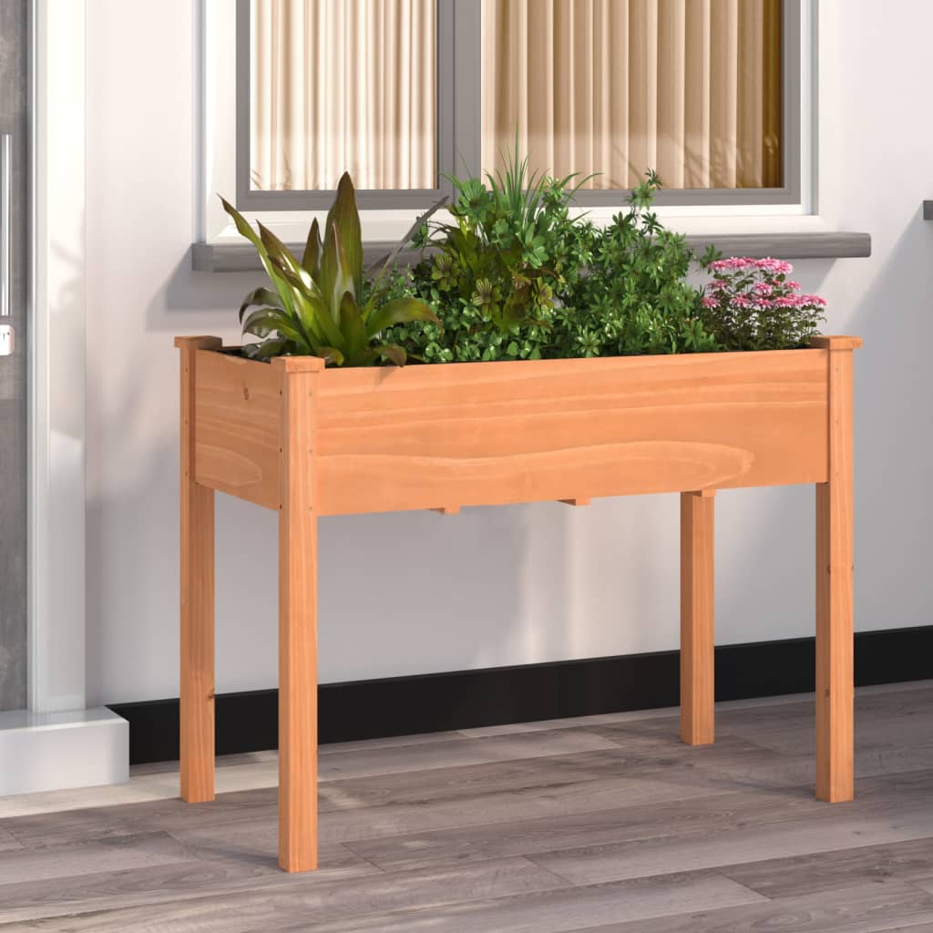 Planter with Liner Brown 118x59x76 cm Solid Wood Fir - Casper Homes