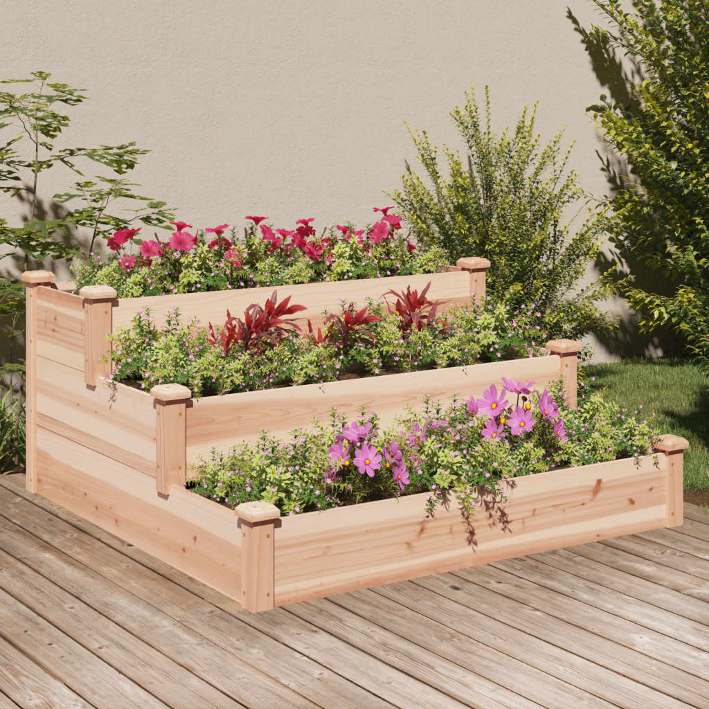 Garden Raised Bed 120x120x56 cm Solid Wood Fir - Style and Chic