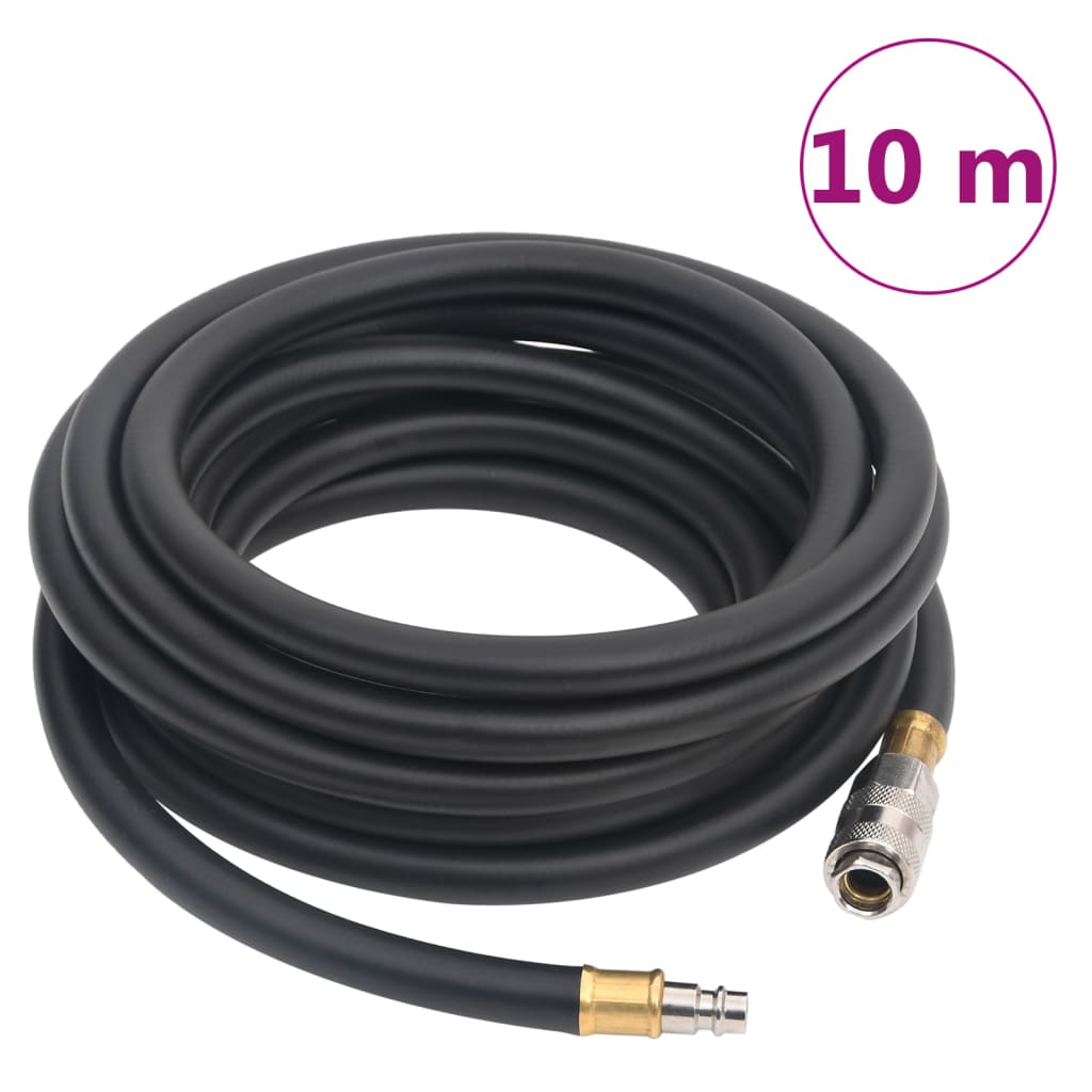 Hybrid Air Hose Black 0.6" 10 m Rubber and PVC - Unbeatable Bargains