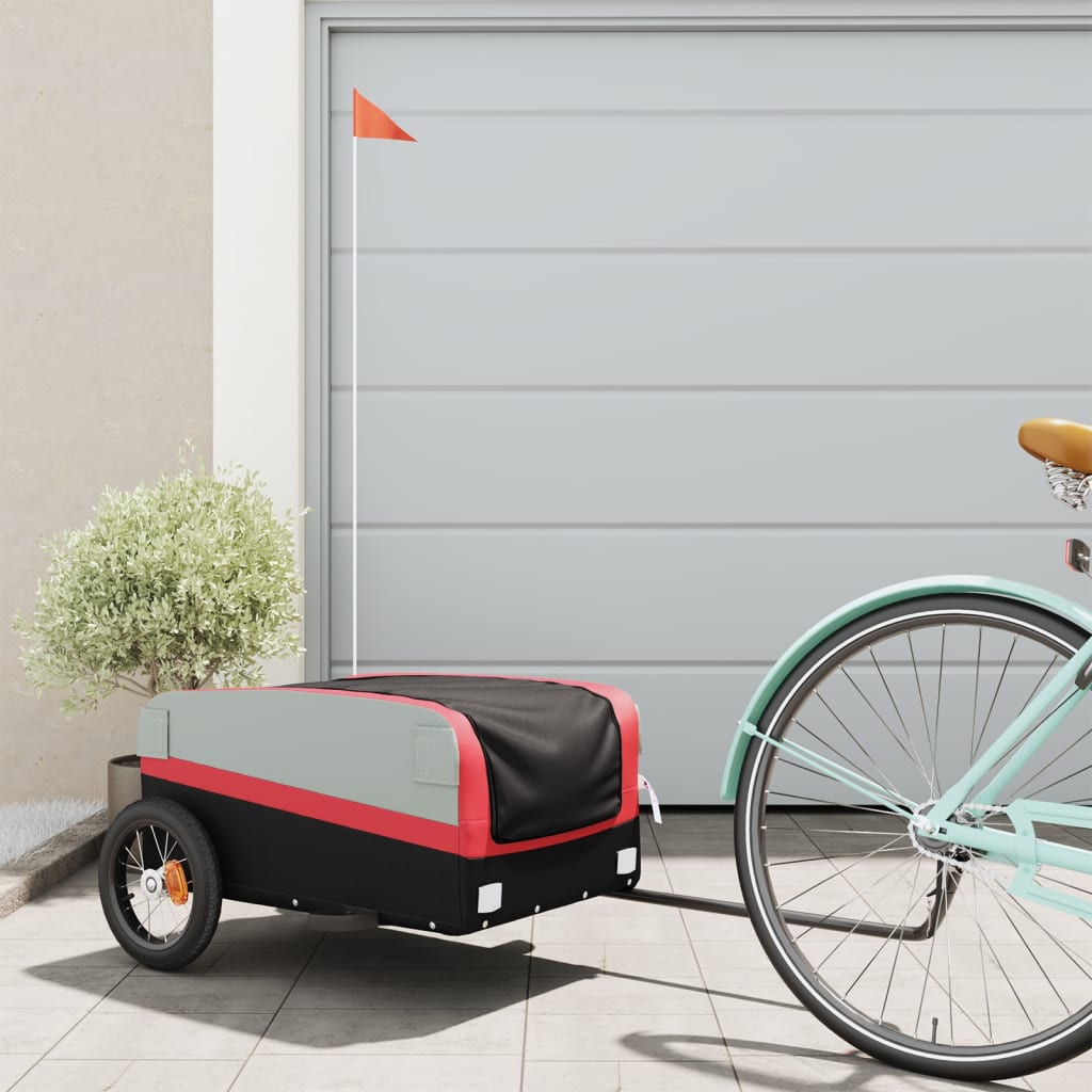 Bike Trailer Black and Red 30 kg Iron - Millennium Furniture