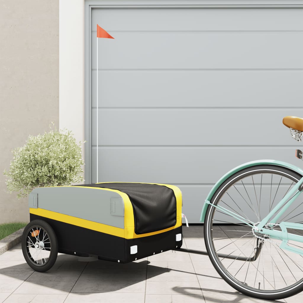 Bike Trailer Black and Yellow 45 kg Iron - Millennium Furniture