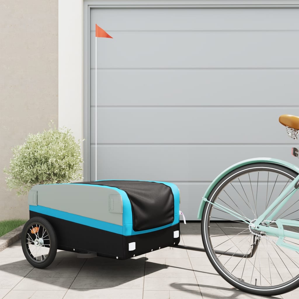 Bike Trailer Black and Blue 45 kg Iron - Sid & Sam