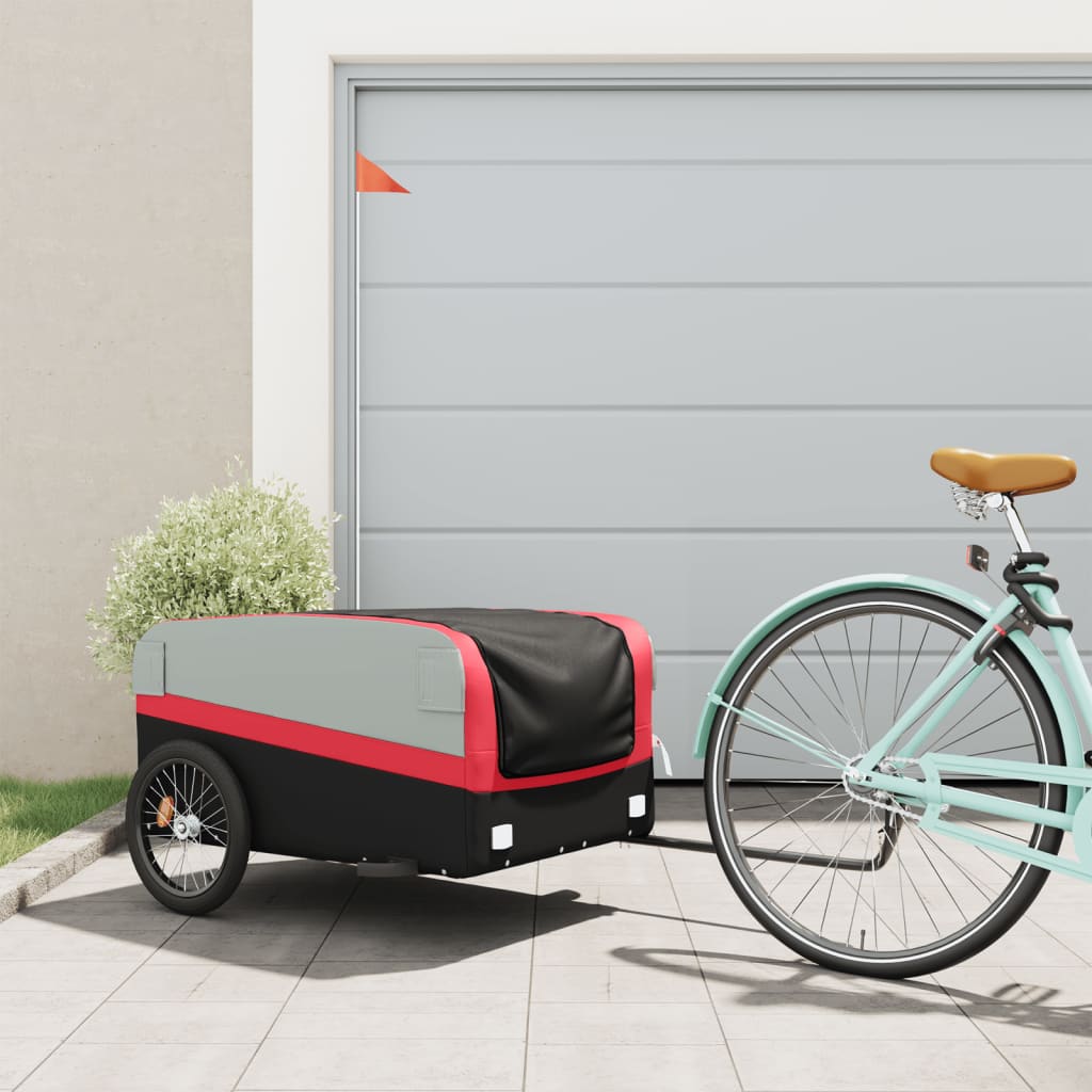 Bike Trailer Black and Red 45 kg Iron - Millennium Furniture