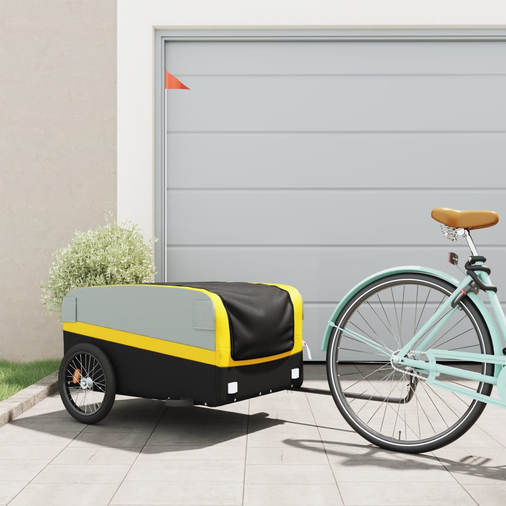 Bike Trailer Black and Yellow 45 kg Iron - Sid & Sam