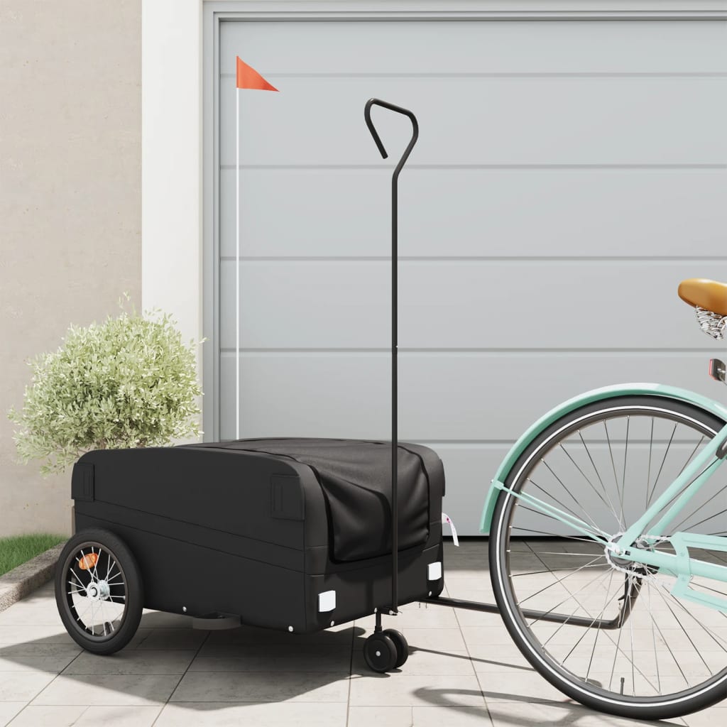 Bike Trailer Black 45 kg Iron - Merkel Designers