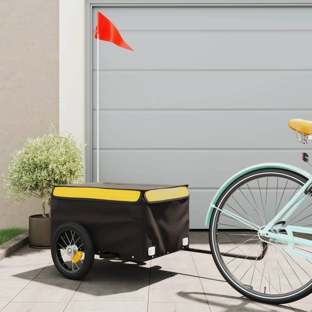 Bike Trailer Black and Yellow 30 kg Iron - Sid & Sam