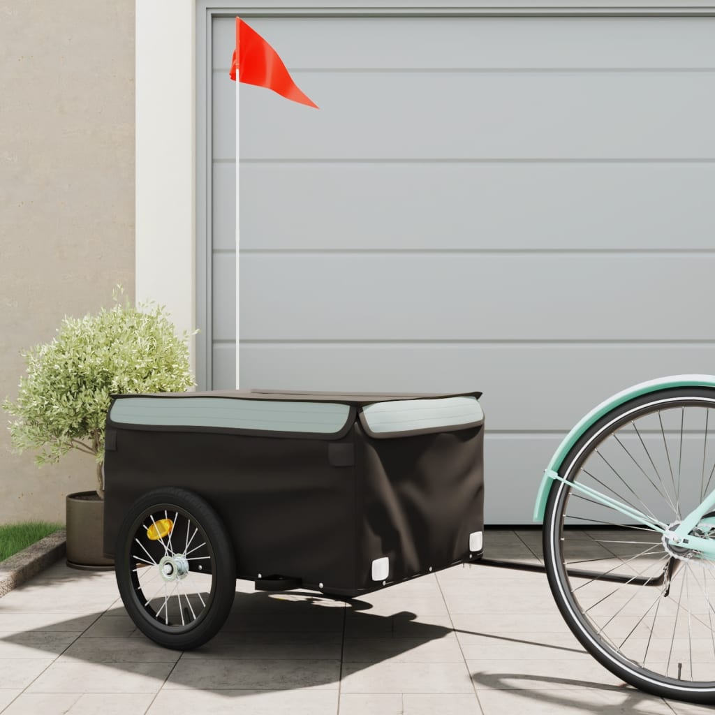 Bike Trailer Black and Grey 45 kg Iron - Discount Dealers