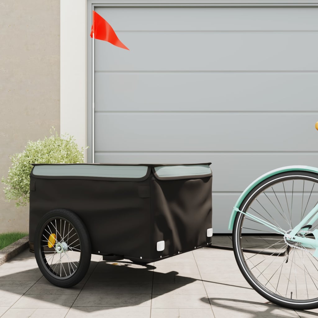 Bike Trailer Black and Grey 45 kg Iron - Decor Base