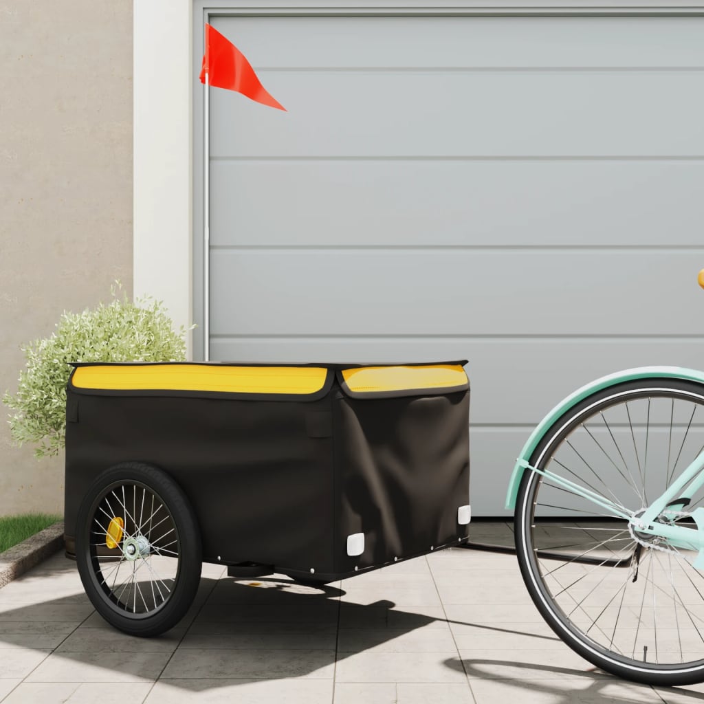 Bike Trailer Black and Yellow 45 kg Iron - Sid & Sam