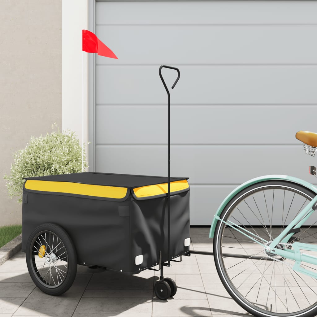 Bike Trailer Black and Yellow 30 kg Iron - Merkel Designers