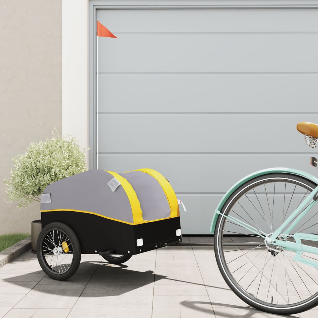Bike Trailer Black and Yellow 30 kg Iron - Sid & Sam