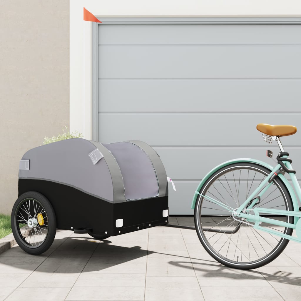 Bike Trailer Black and Grey 45 kg Iron - All Things Good