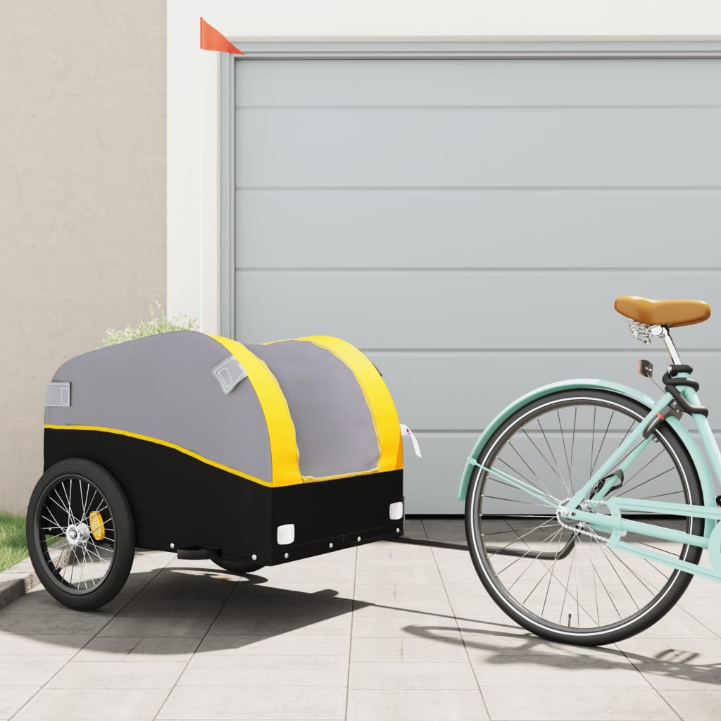 Bike Trailer Black and Yellow 45 kg Iron - Sid & Sam