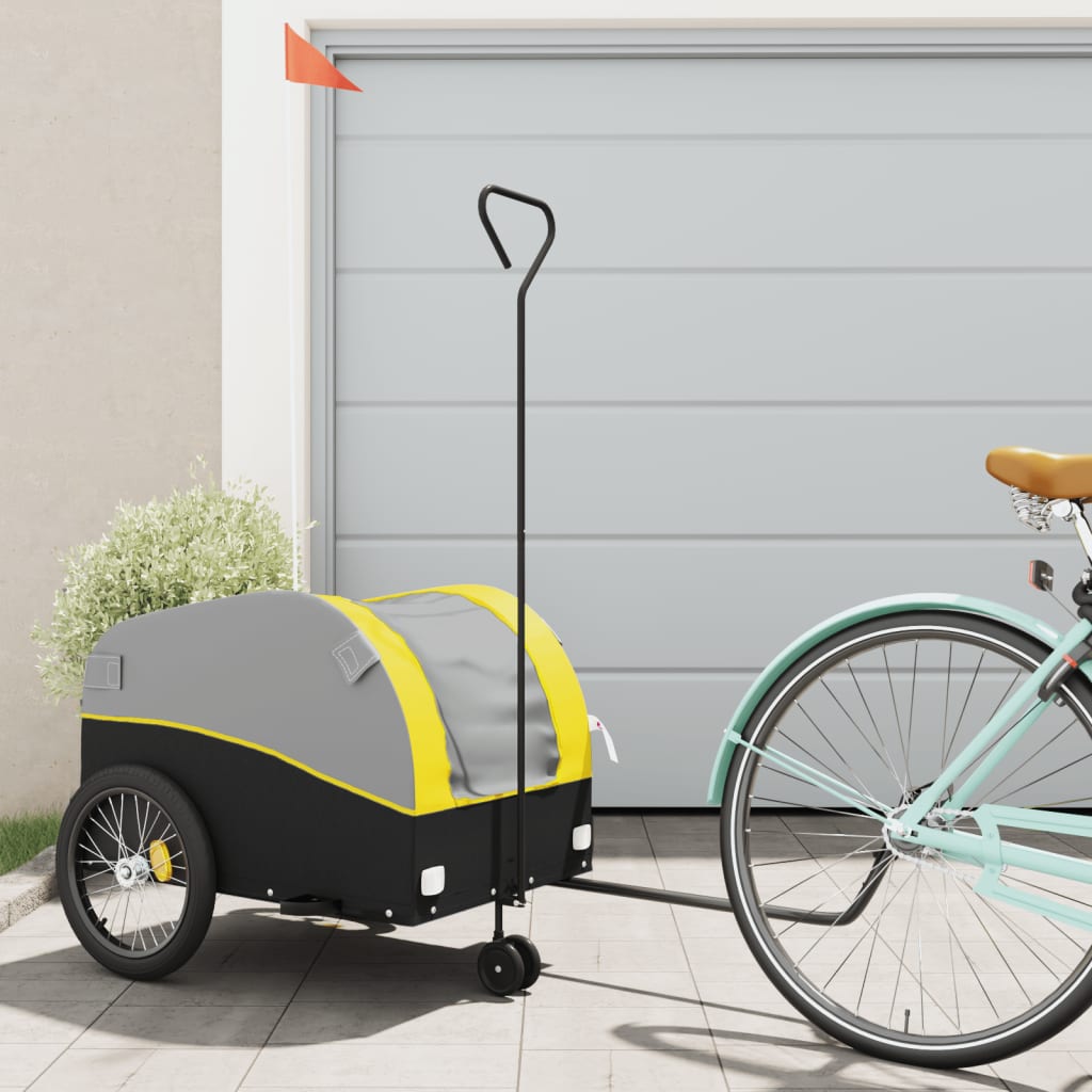 Bike Trailer Black and Yellow 45 kg Iron - Merkel Designers