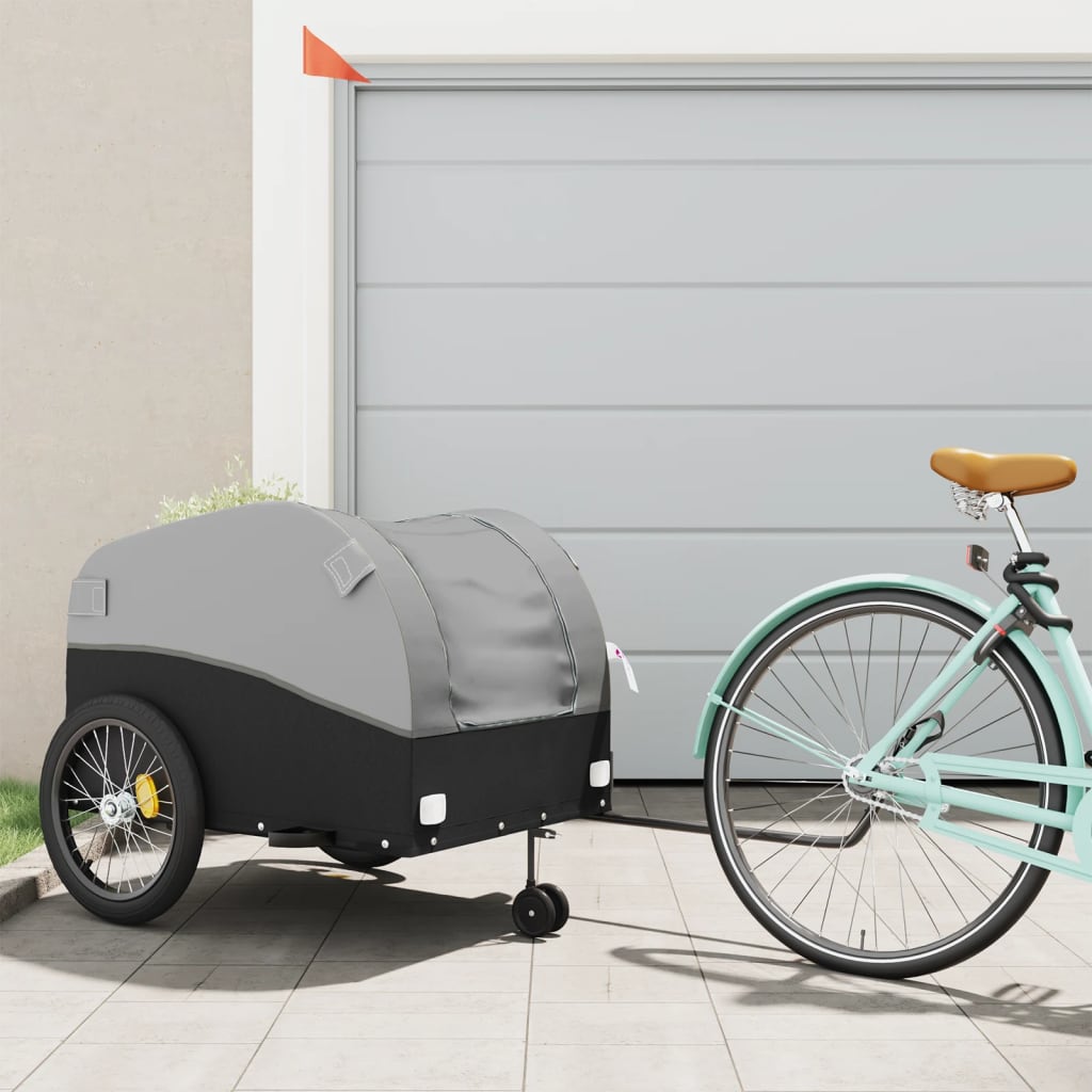 Bike Trailer Black and Grey 45 kg Iron - The Home Maker