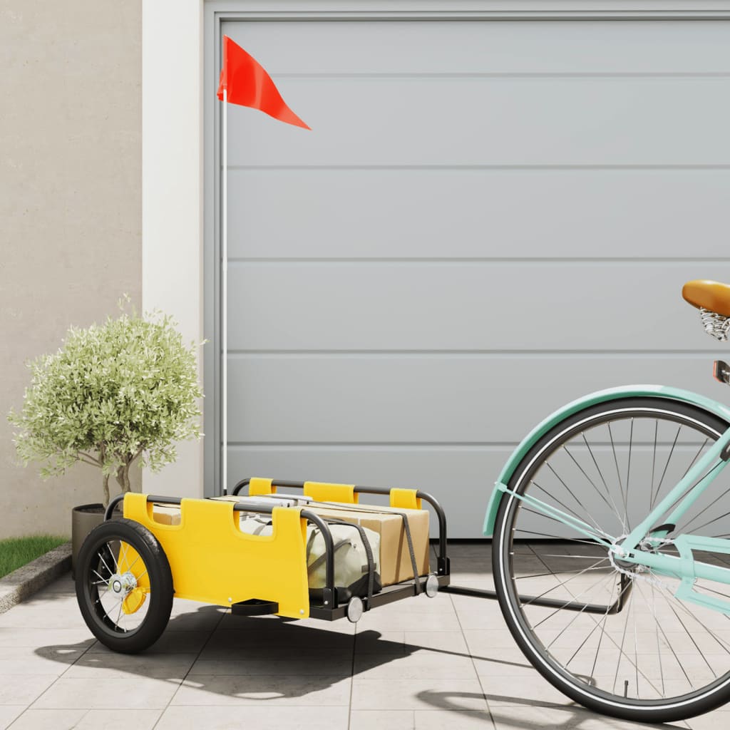 Bike Trailer Yellow Oxford Fabric and Iron - Sid & Sam