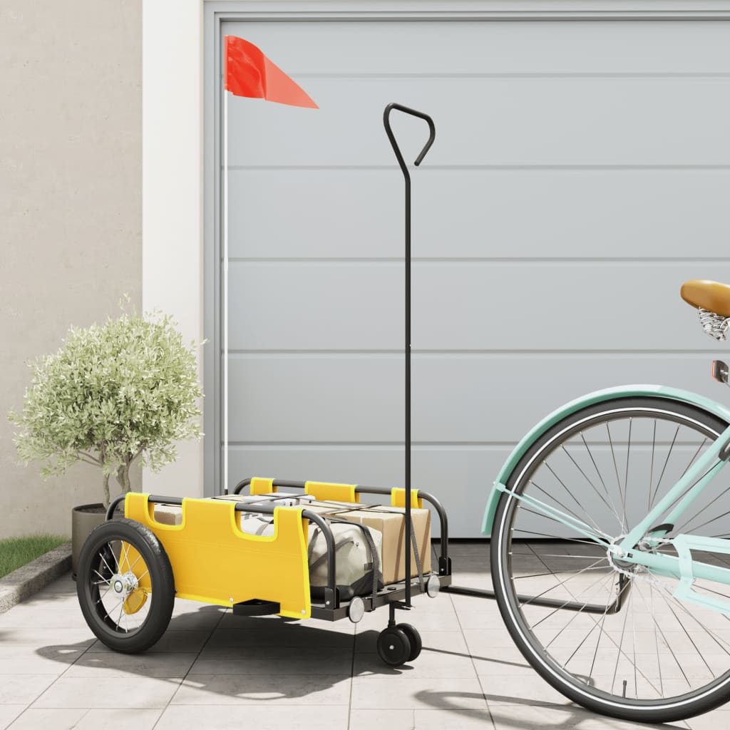 Bike Trailer Yellow Oxford Fabric and Iron - Merkel Designers