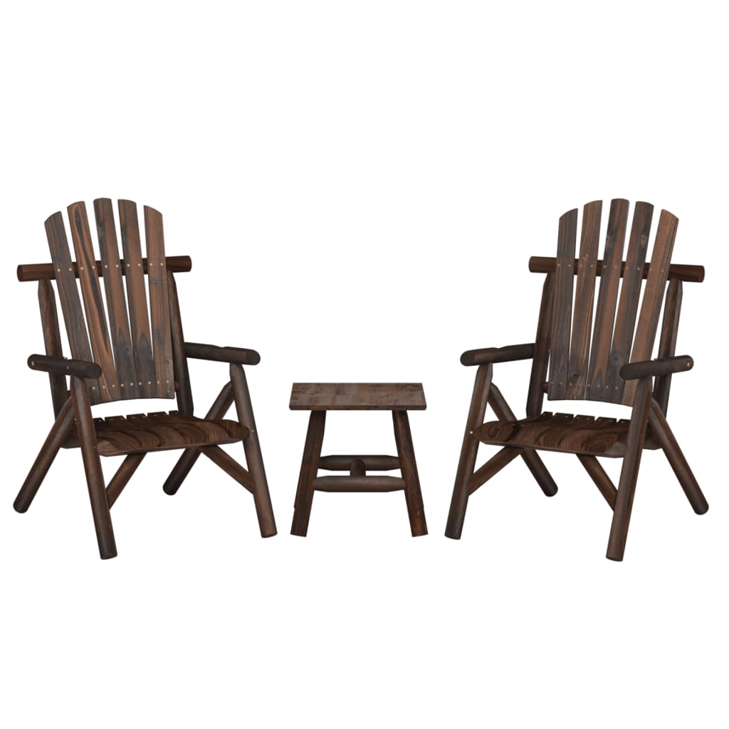 3 Piece Garden Lounge Set Solid Wood Spruce - Tyrell & Tyrell
