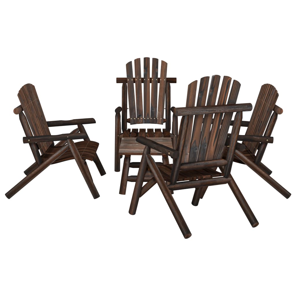 5 Piece Garden Lounge Set Solid Wood Spruce - Merkel Designers