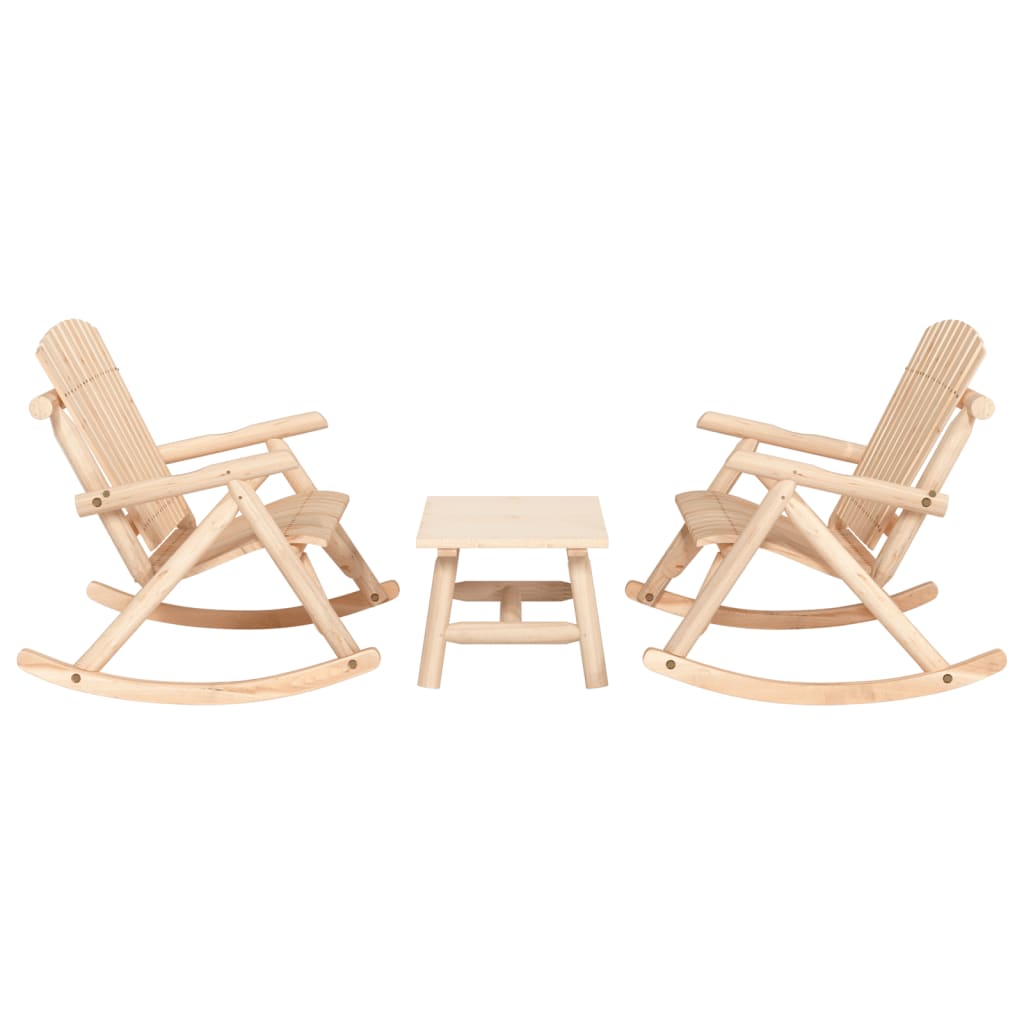 3 Piece Garden Lounge Set Solid Wood Spruce - The Home Maker