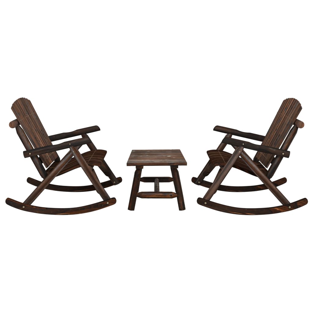 3 Piece Garden Lounge Set Solid Wood Spruce - All Things Good