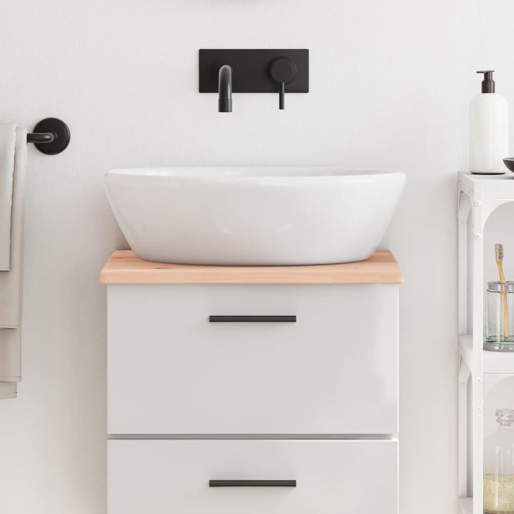 Bathroom Countertop 40x30x2 cm Untreated Solid Wood - Sid & Sam