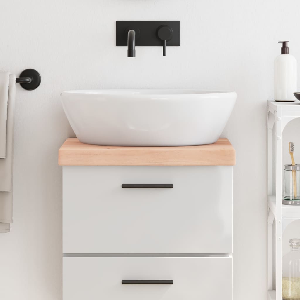 Bathroom Countertop 40x30x(2-6) cm Untreated Solid Wood - Sid & Sam