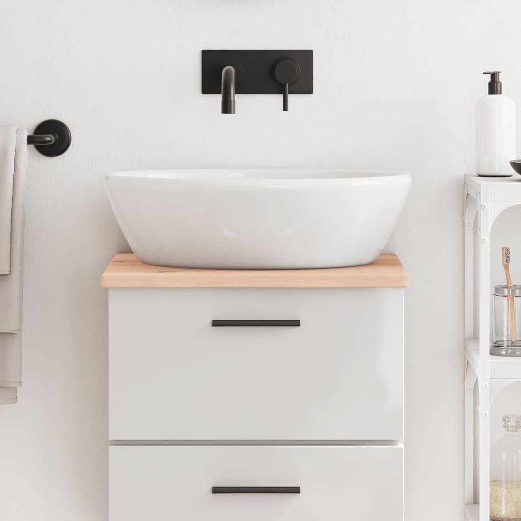 Bathroom Countertop 40x40x2 cm Untreated Solid Wood - Decor Base