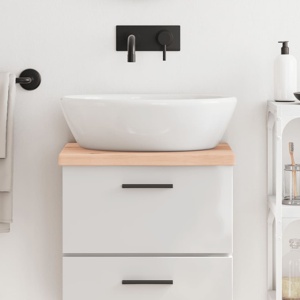 Bathroom Countertop 40x40x(2-4) cm Untreated Solid Wood - Unbeatable Bargains