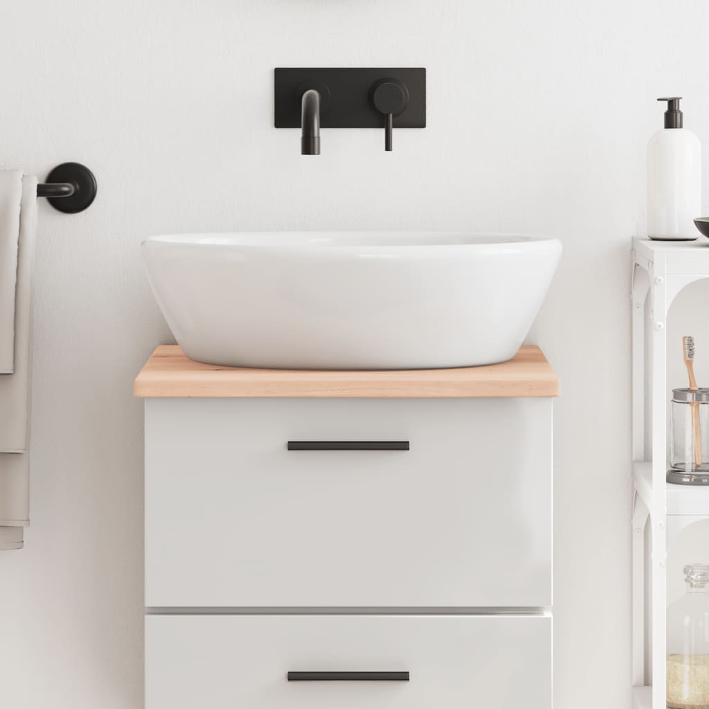 Bathroom Countertop 40x50x2 cm Untreated Solid Wood - R and M Furniture