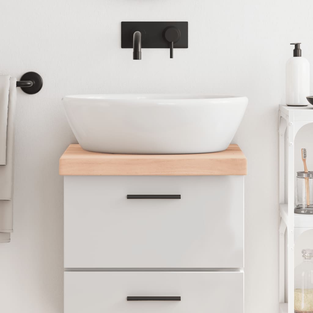 Bathroom Countertop 40x60x(2-6) cm Untreated Solid Wood - Tyrell & Tyrell