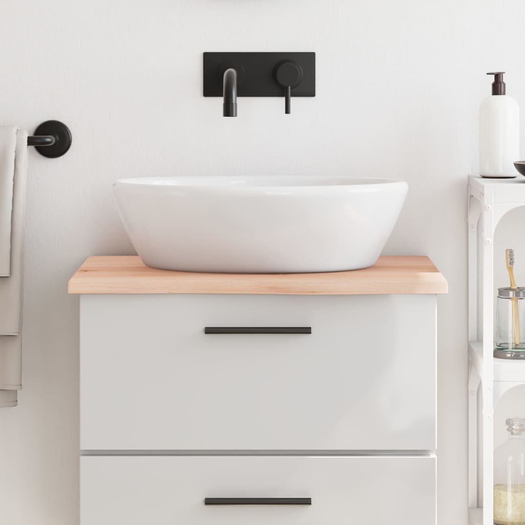 Bathroom Countertop 60x60x2 cm Untreated Solid Wood - R and M Furniture