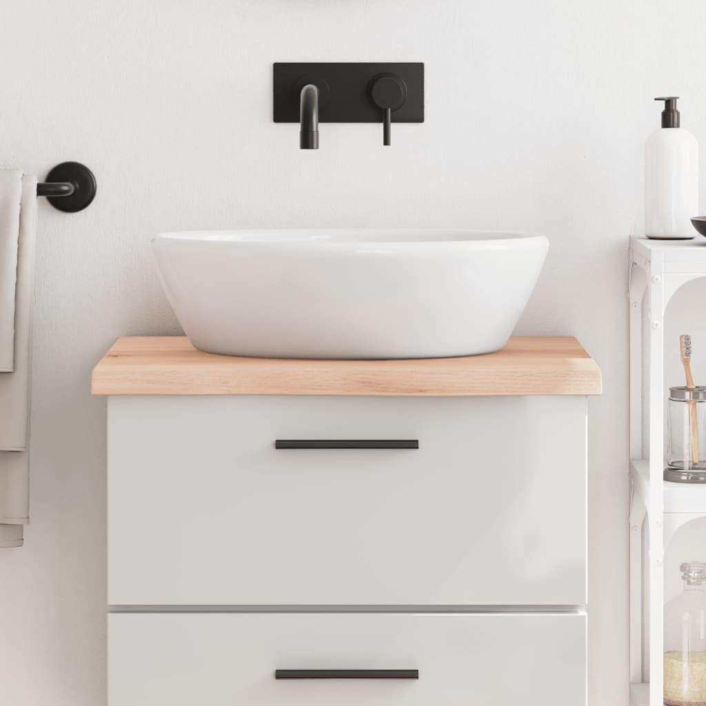 Bathroom Countertop 60x60x4 cm Untreated Solid Wood - Style and Chic