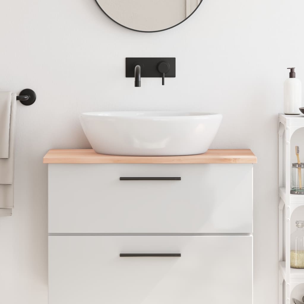 Bathroom Countertop 80x30x2 cm Untreated Solid Wood - Sid & Sam