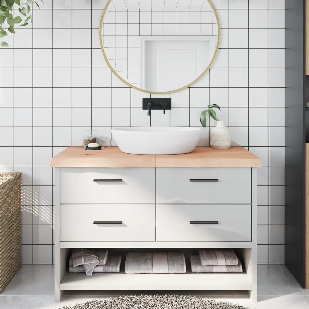 Bathroom Countertop 120x60x6 cm Untreated Solid Wood - Style and Chic