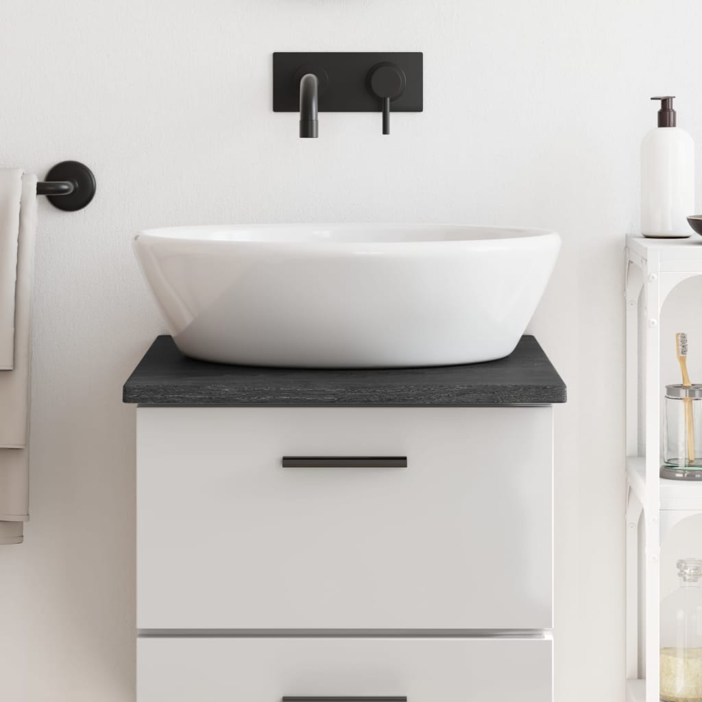Bathroom Countertop Dark Brown 40x60x2cm Treated Solid Wood - Merkel Designers