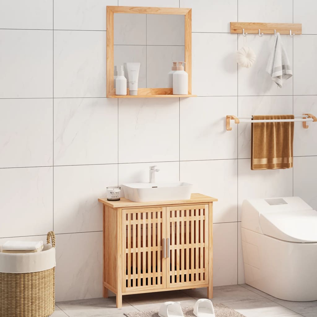 2 Piece Bathroom Furniture Set Solid Wood Walnut - Millennium Furniture