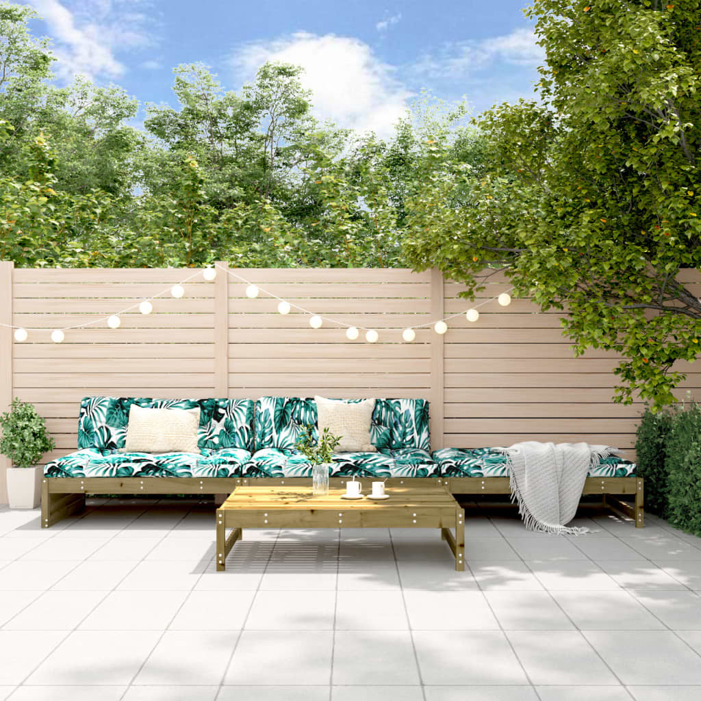 4 Piece Garden Lounge Set Impregnated Wood Pine - Casper Homes