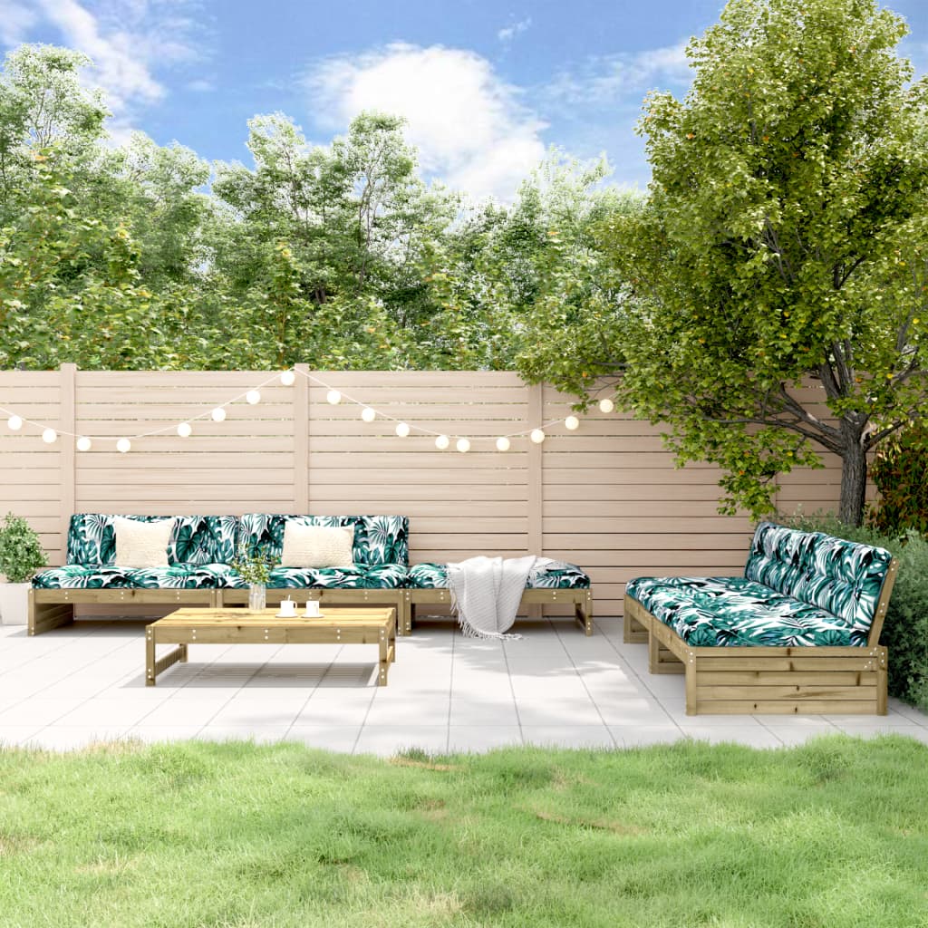 6 Piece Garden Lounge Set Impregnated Wood Pine - Direct Imports