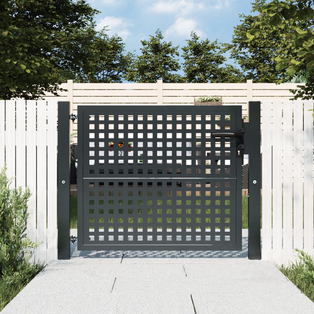Garden Gate Anthracite 105x125 cm Steel - Sid & Sam