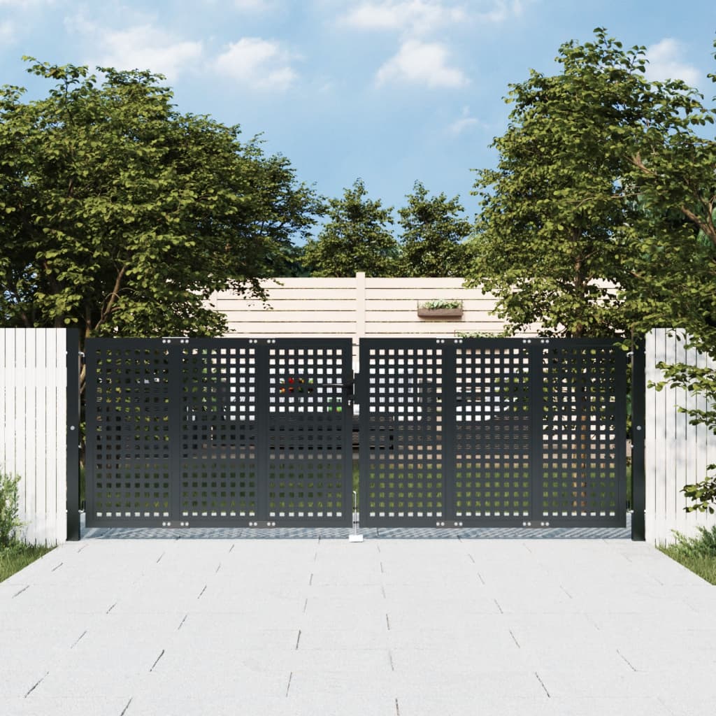 Garden Gate Anthracite 300x150 cm Steel - Tyrell & Tyrell