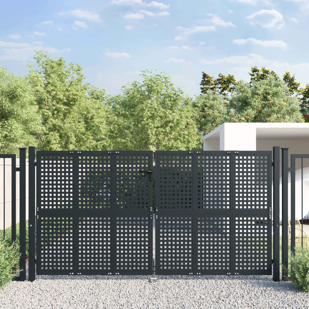 Garden Gate Anthracite 300x200 cm Steel - Style and Chic